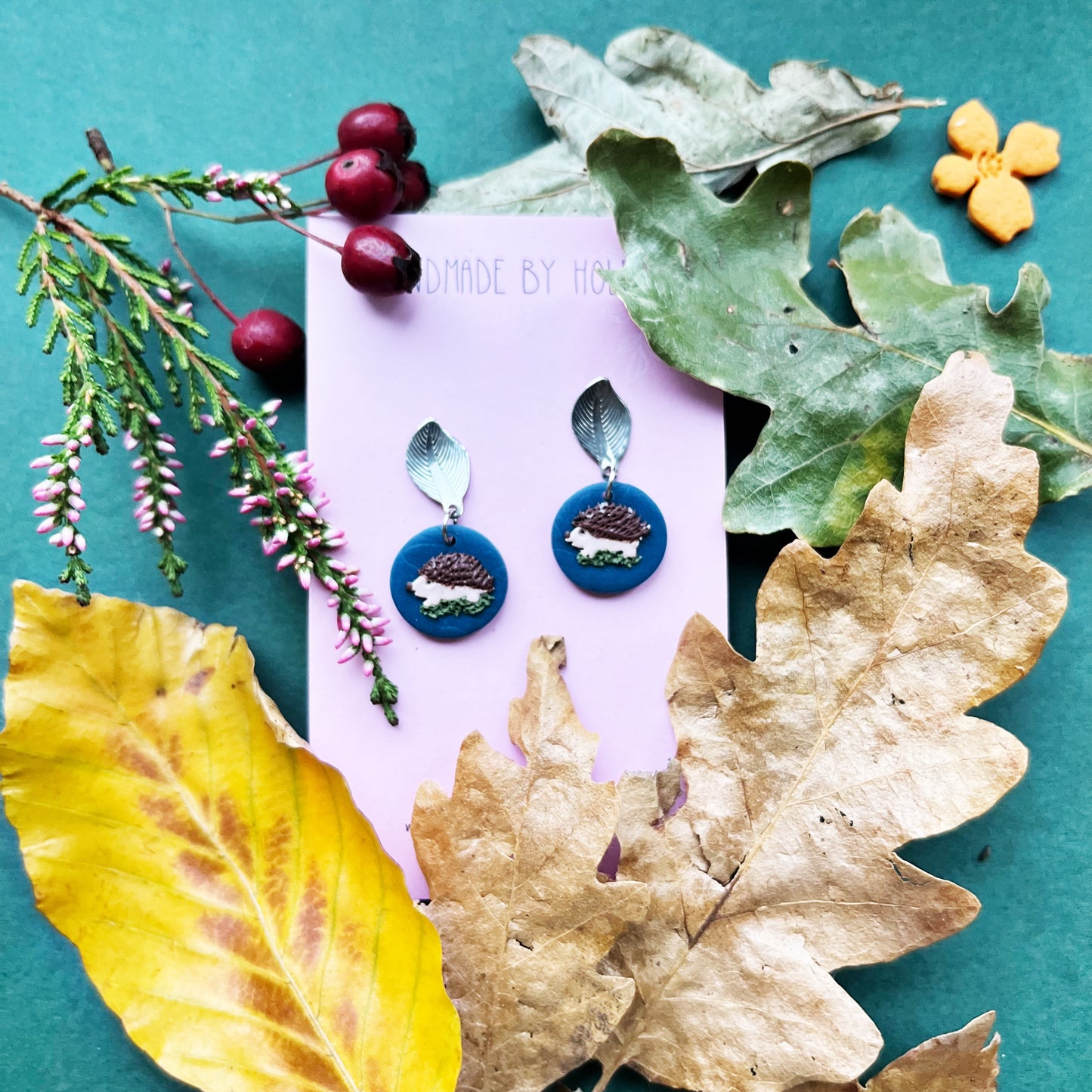 Hedgehog earrings