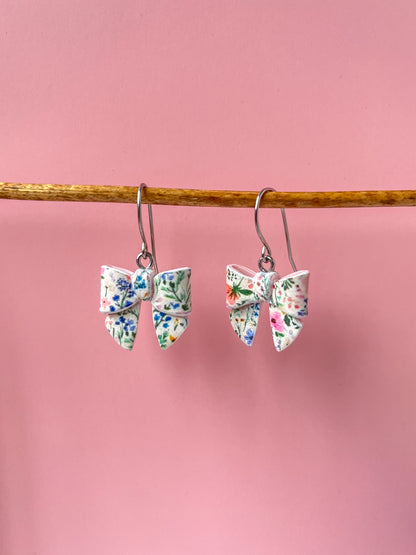 Floral Bow Earrings