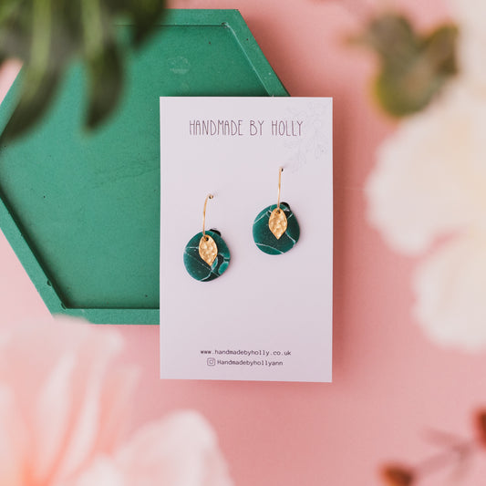 Jade Circle Hoop Earring
