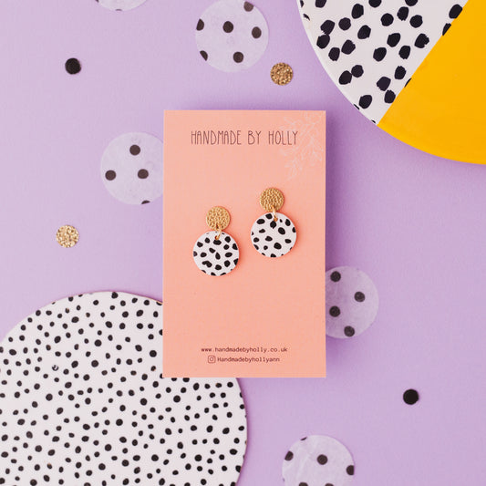Small Polka Dot Drop Earring