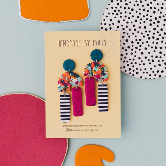 Statement Colourful Dangle Earring