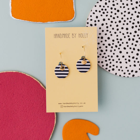 Striped Hoop Earring