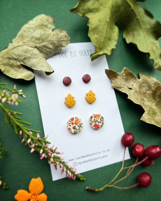 Autumn tiny stud set